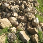 stone pile before