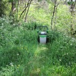 mower up at parking