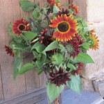 front door sunflowers